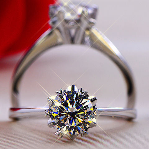 D Color, VVS1,1 carat moissanite Diamond Ring