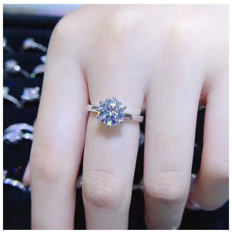 D Color, VVS1,3 carat moissanite Diamond  Ring