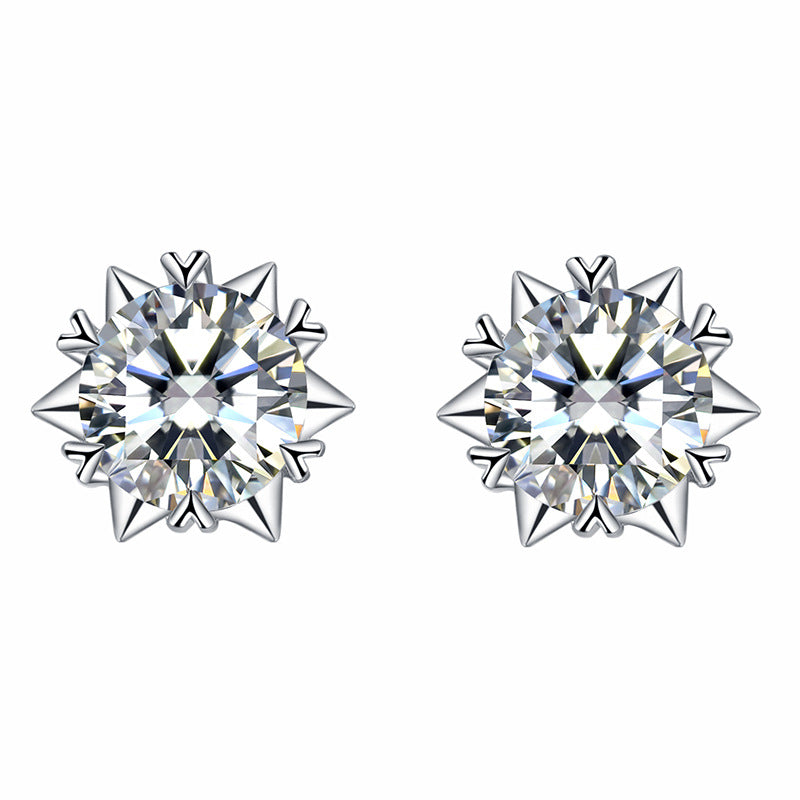 D Color, VVS1 moissanite Diamond earring.