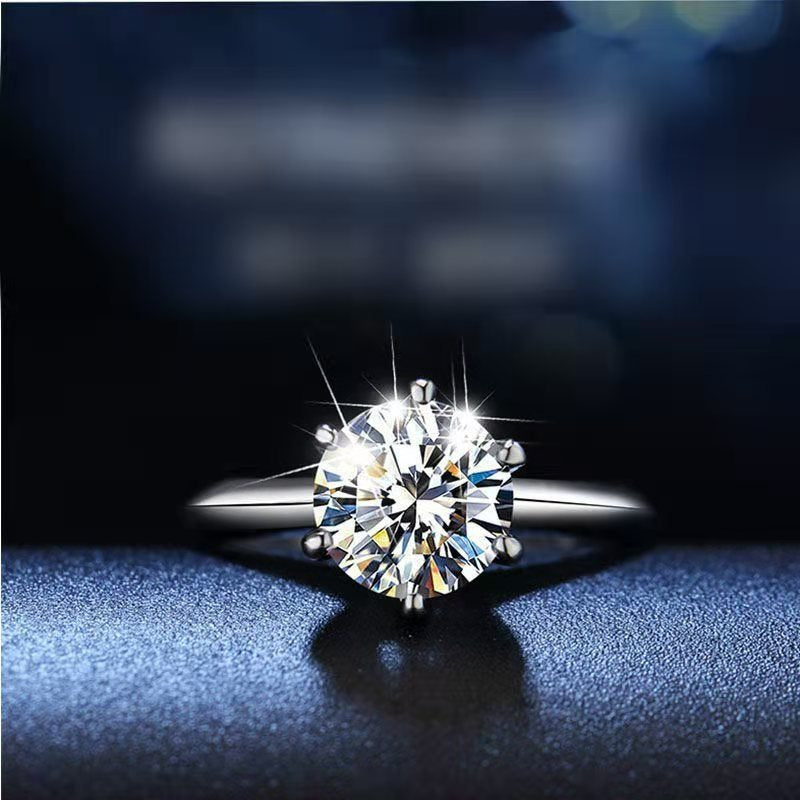 D Color, VVS1,3 carat moissanite Diamond  Ring